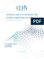 Análisis Sobre La Situación Del Empleo Registrado Privado - Datos Al Mes de Junio 2022 - CEPA