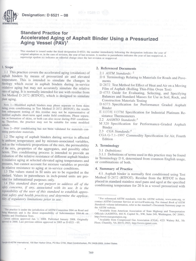 Astm D 6521 - 08 | PDF