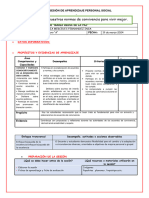 SESIÓN DE APRENDIZAJE PERSONAL SOCIAL 19-03 - Proponemos Normas de Convivencia