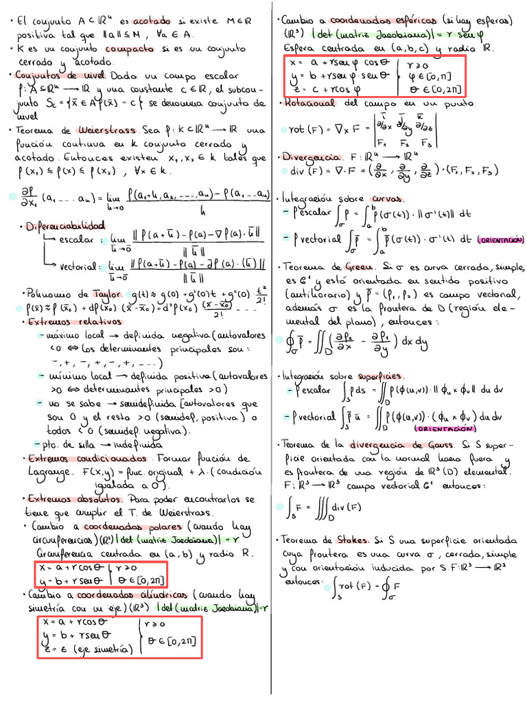 Formulario Mates | PDF | Objetos matemáticos | Funciones y mapeos