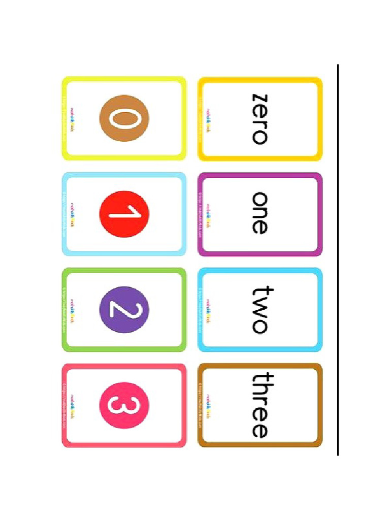 Memory Game Numbers | PDF