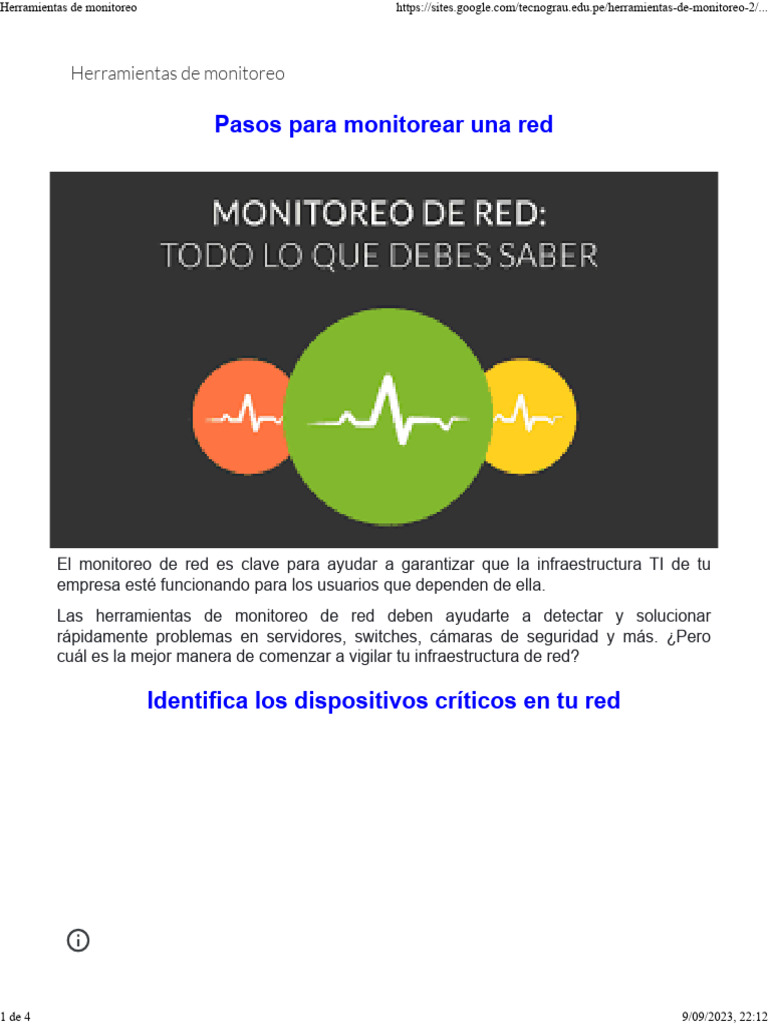 Pasos para Monitorear Una Red | PDF | Red de computadoras | Servidor ...