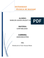 Ejercicios de Contabilidad Deber 1 (Marlon Javier Cruzaty Rosado)