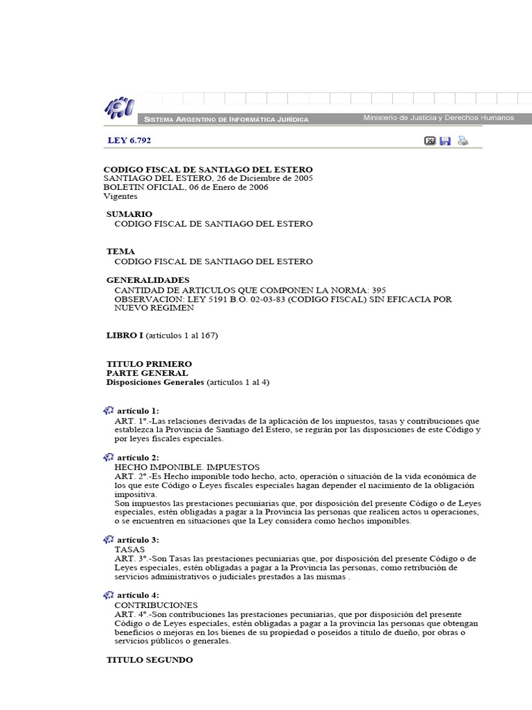 Código Fiscal de Santiago del Estero | PDF | Impuestos | Fiscal