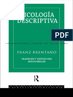 Psicología Descriptiva by Brentano Franz Mueller Benito International