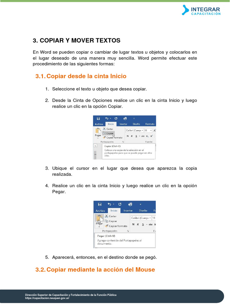 Word 2013 Nivel 1 - Unidad 2 - Tema 03 - Copiar y Mover Textos - Para ...
