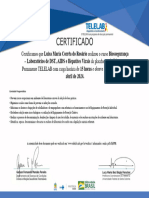 Certificado Biossegurança