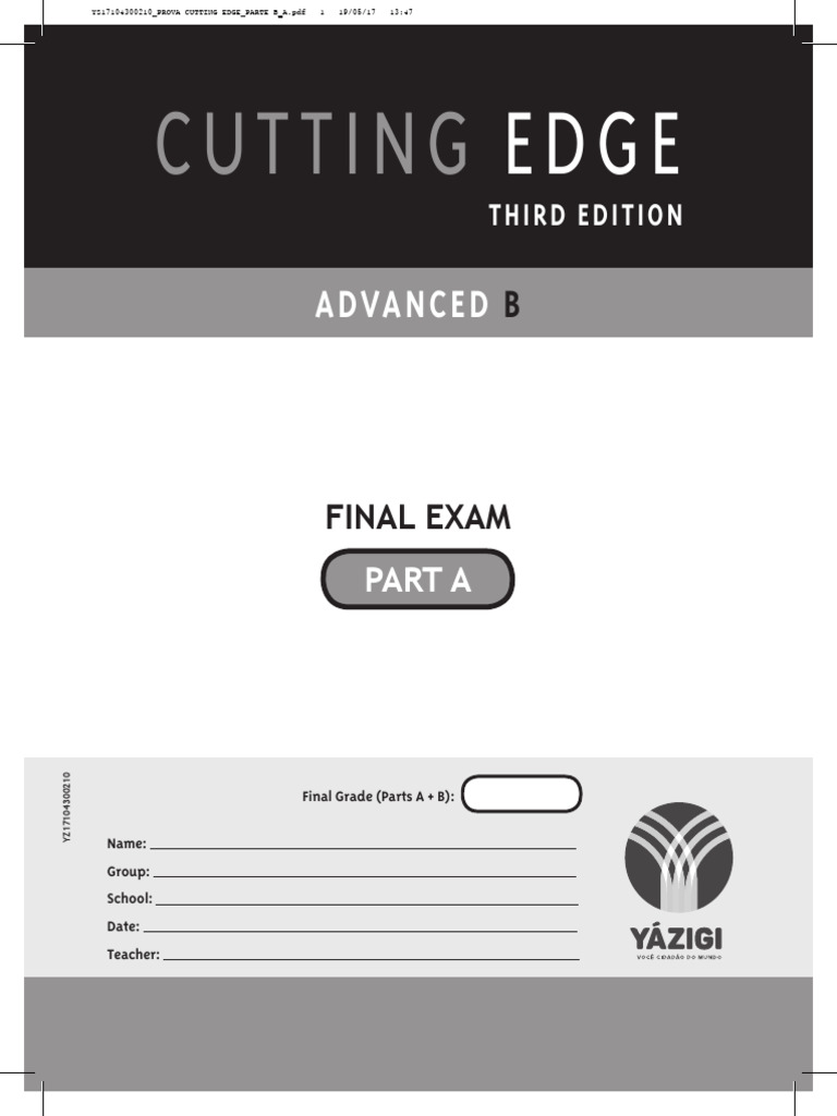 Advanced B Final Exam Part A | PDF