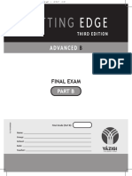 Cutting Edge Advanced B Part B Final Exam Student
