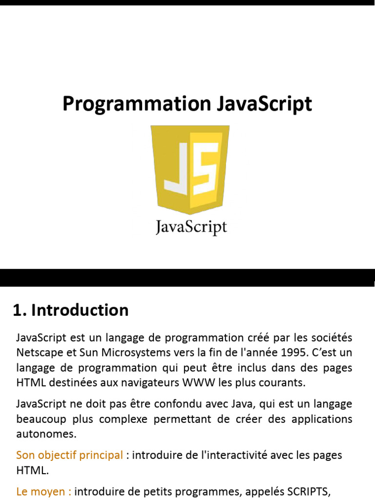 Création de JavaScript en 1995 | PDF | JavaScript | Html