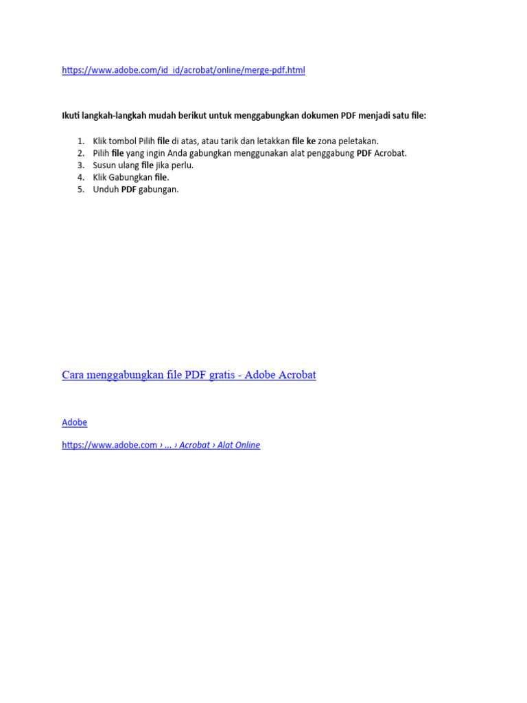 Langkah Mudah Berikut Untuk Menggabungkan Dokumen Pdf Menjadi Satu File