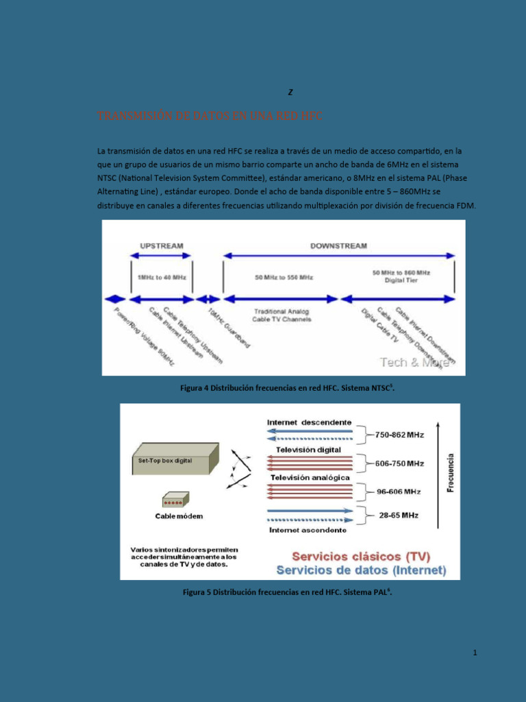 Taller de HFC 123 | PDF | Cable coaxial | Televisión por cable