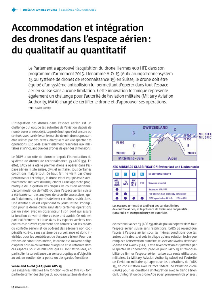 Intégration des drones dans l'espace aérien | PDF | Drone | Contrôle de ...