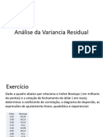 Regressão Escolha Tecnica Analise Variancia Residual