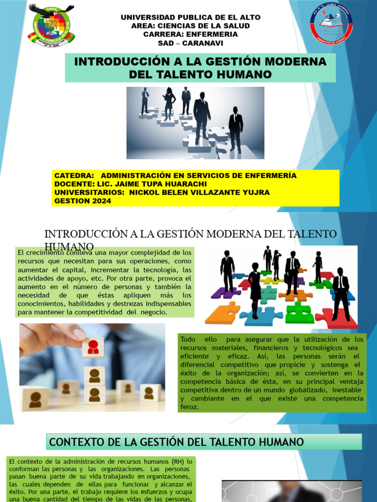 INTRODUCCION A LA GESTION MODERNA DEL TALENTO HUMANO | PDF | Gestión ...