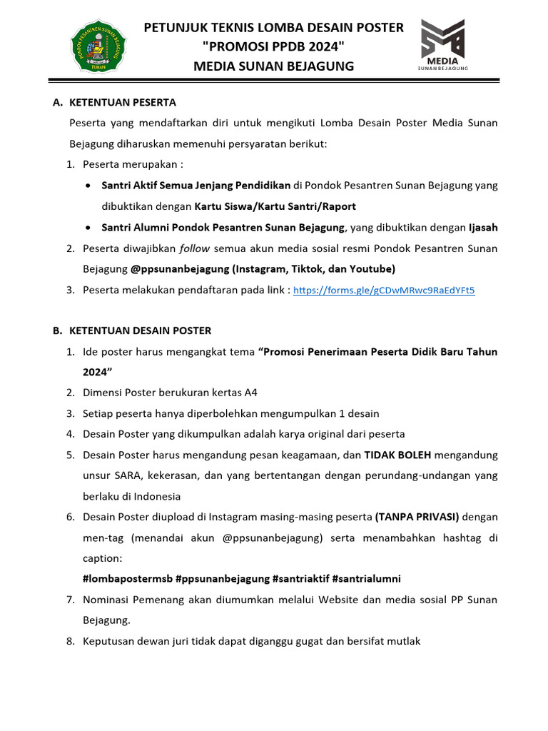 Juknis Lomba Desain Poster Msb Pdf