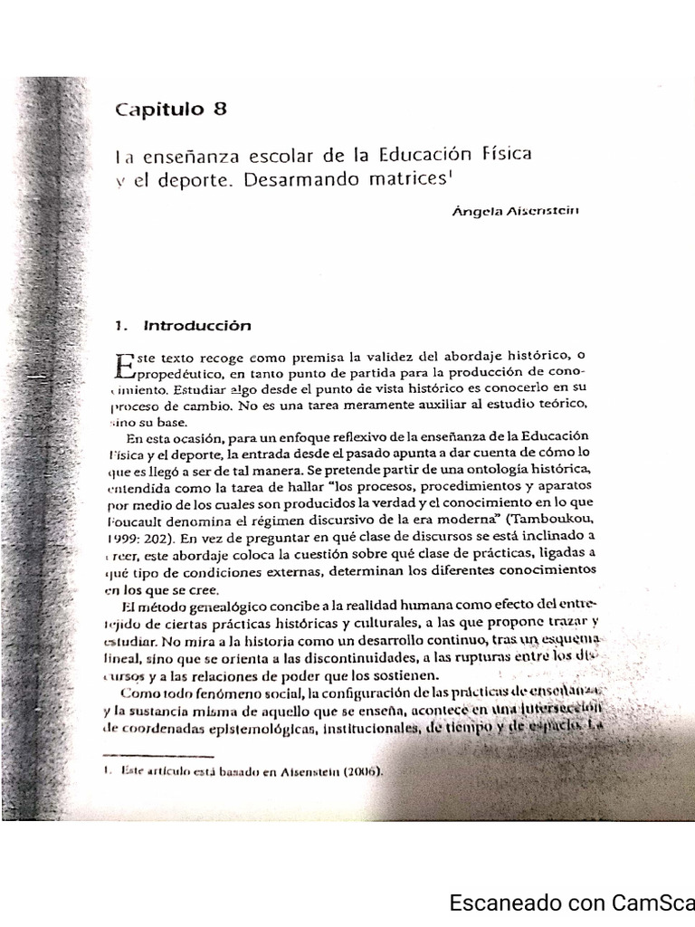 La Enseanza Escolar de La Educacin Fsica y El Deporte. Desarmando ...