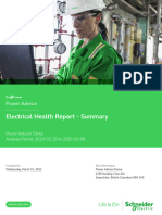 EcoStruxure Power Advisor Sample Electrical Health Executive Summary Report