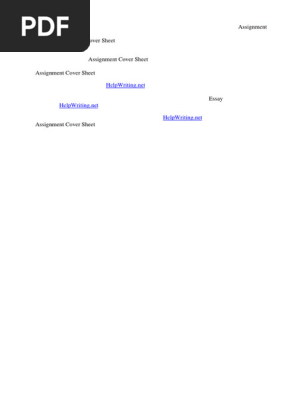 Swinburne Assignment Cover Sheet