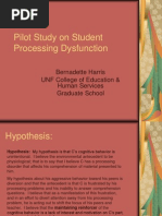 Pilot Study On Student Processing Dysfunction