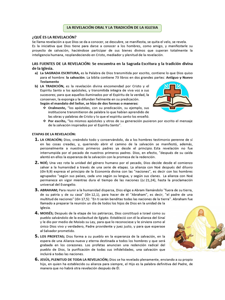 La Revelación Oral y La Tradición de La Iglesia (2°) | PDF | Religiones ...