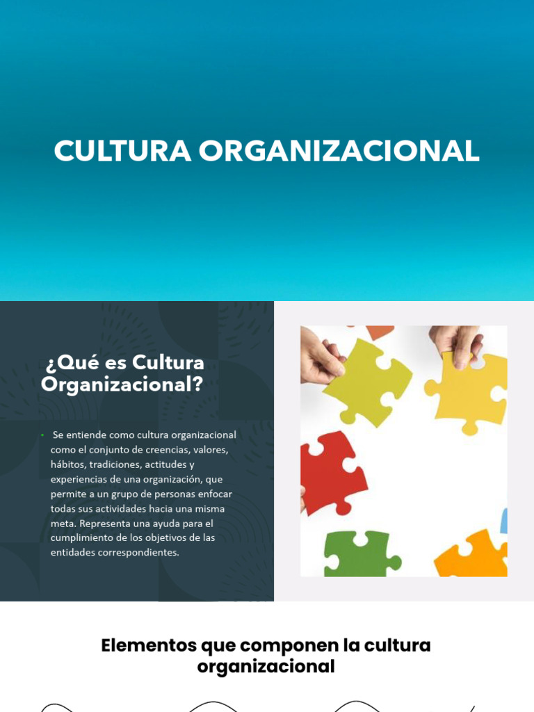 Elementos Clave de la Cultura Organizacional | PDF | Business | Cultura ...