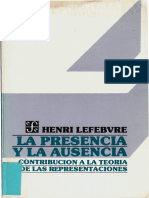 LEFEBVRE, Henri. La Presencia y La Ausencia