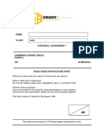 6 Set Combined Science P2 (Question Paper)