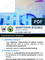 Introduction To Quantitative Research