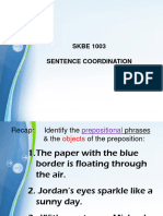 Sentence Coordination