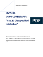 Lectura Complementaria: "Cap.20 Discapacidad Intelectual": El Texto Que Encontrarás A Continuación Ha Sido Extraído de