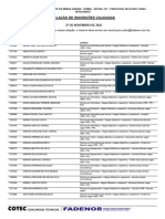 Inscrições Validadas (A A F) - Após Recurso