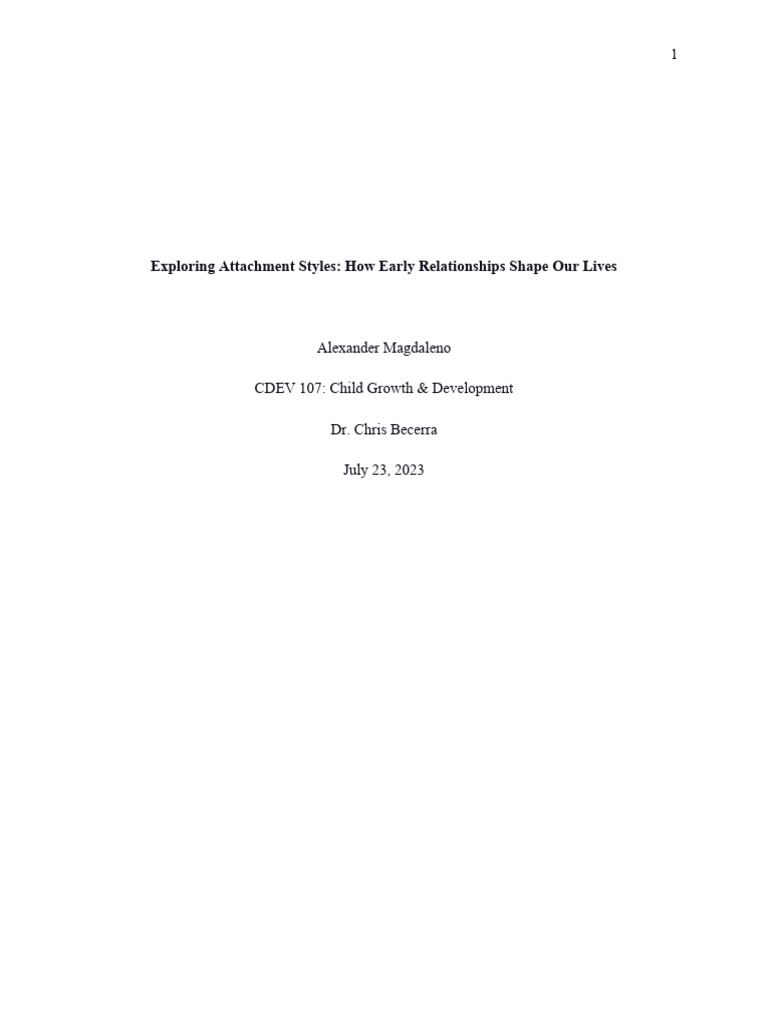 Cdev 107 attachment in infants pdf attachment theory