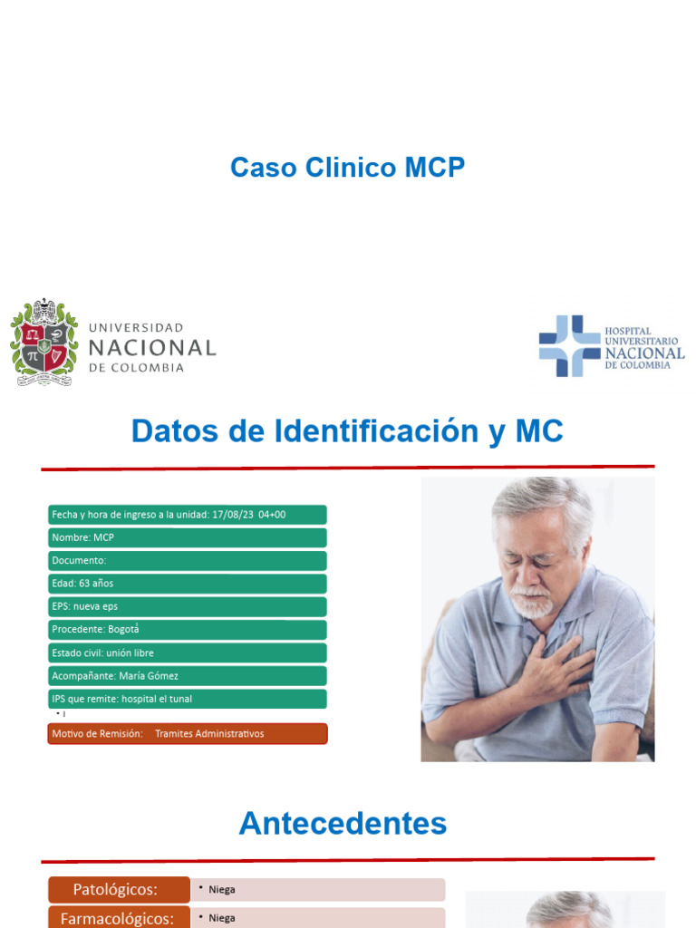Caso Clinico M | PDF | Infarto de miocardio | Medicina Interna