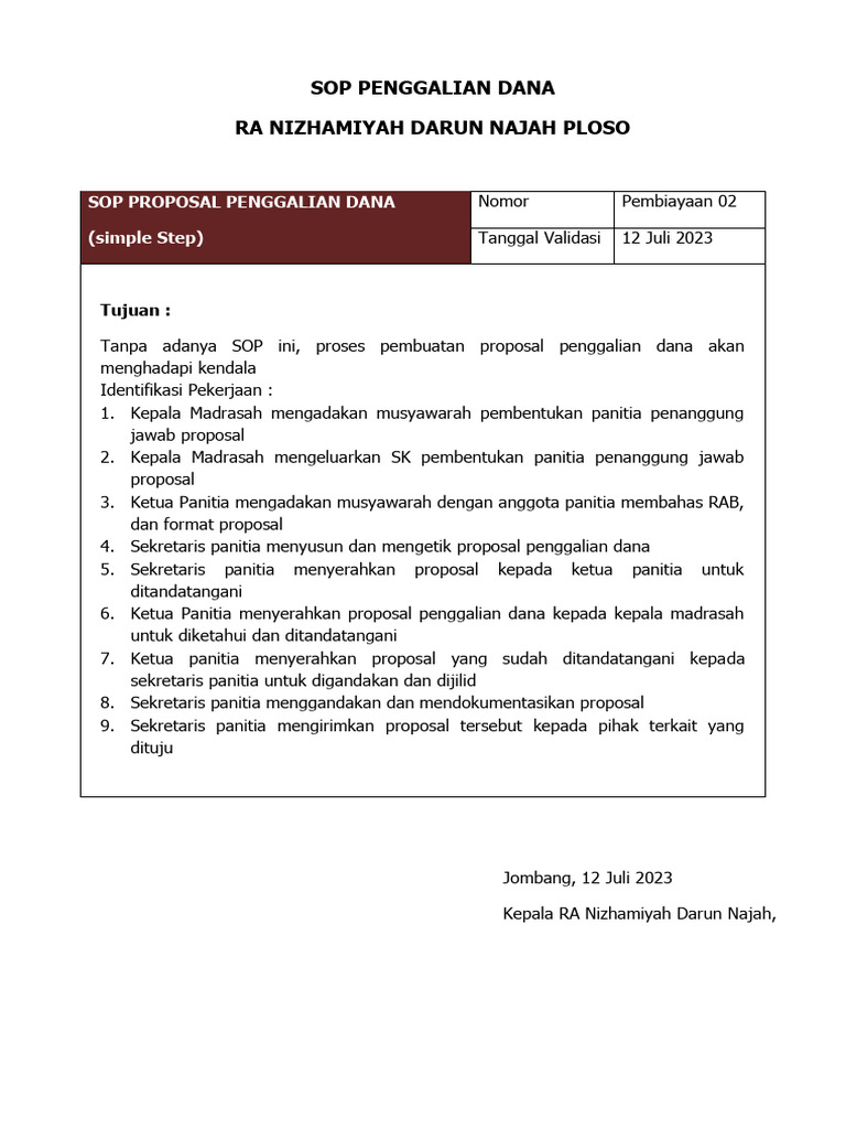 Sop Pembiayaan Ra DN 2024 | PDF