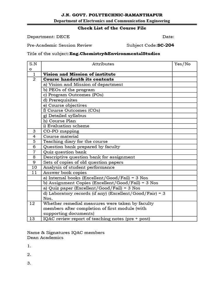 21 SC-204 Chemistry & Env. Sci. Course File | PDF | Corrosion | Plastic