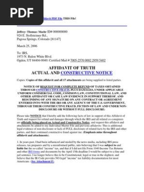 Affidavit of Truth