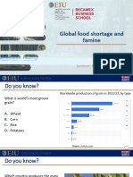 Global Food Shortage and Famine