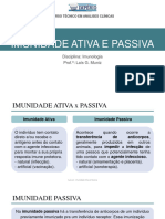 Aula 10 - Imunidade Ativa e Passiva 