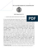 Desmontando Al Autor - La Autoría en Manos de La Deconstrucción - Derrida - Foucault - Barthes