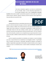 Texto I: Benefícios Do Seu Uso Na Escola", Apresentando Proposta de Intervenção Que Respeite Os