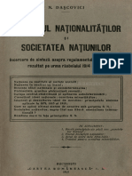 Principiul Naţionalităţilor Societatea Naţiunilor: N. Daşcovici