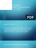 Tema 3 Dientes Posteriores Colocacion y Articulacion