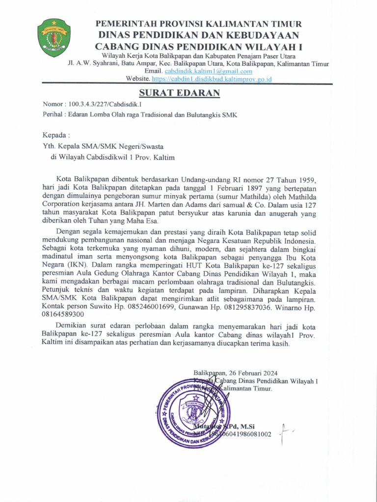Surat Edaran | PDF