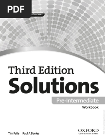Oxford - Solutions Pre-Intermediate Workbook 3rd Edition PDF