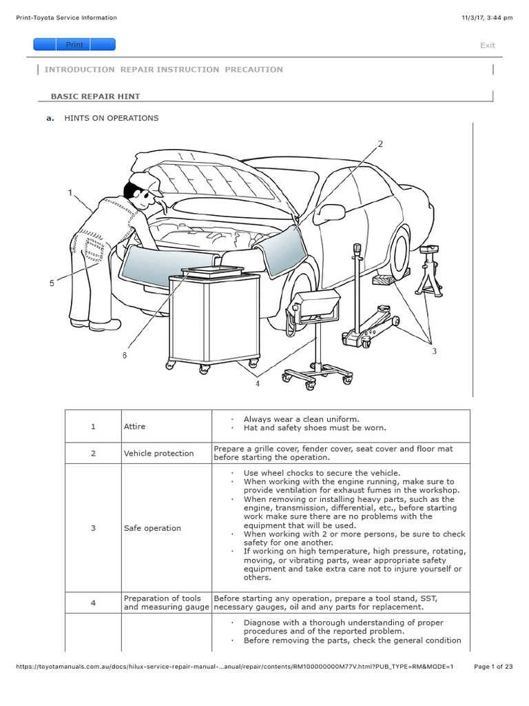 Repair Instructionprecaution | PDF | Airbag | Manual Transmission