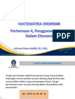 Matematika Ekonomi - Pertemuan 4