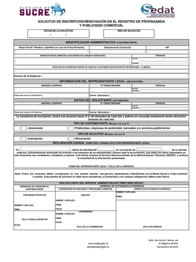 PPC Solic. de Inscr Renov. en El Reg. de PPC | PDF | Documento de ...
