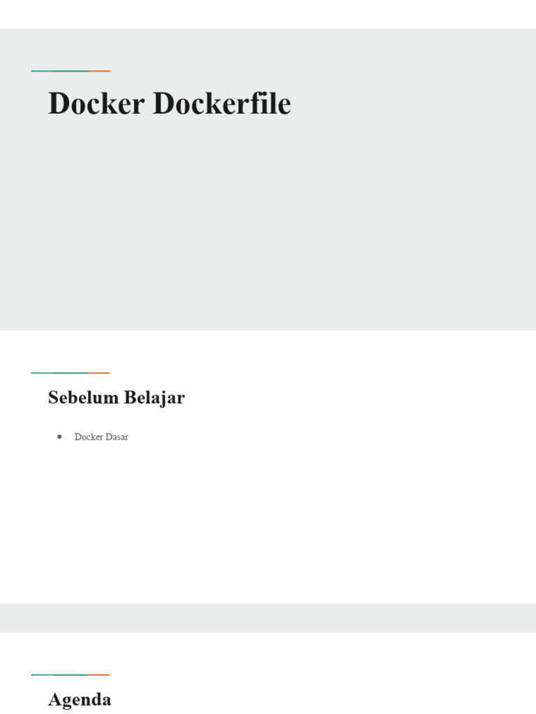 Format dan Instruksi Dockerfile | PDF