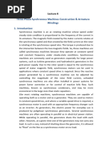 Three-Phase Synchronous Machines Construction & Armature Windings